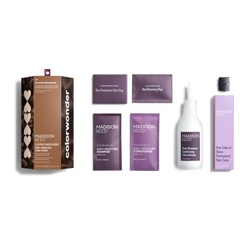 Madison Reed ColorWonder brunette shade on styled hair with shine.