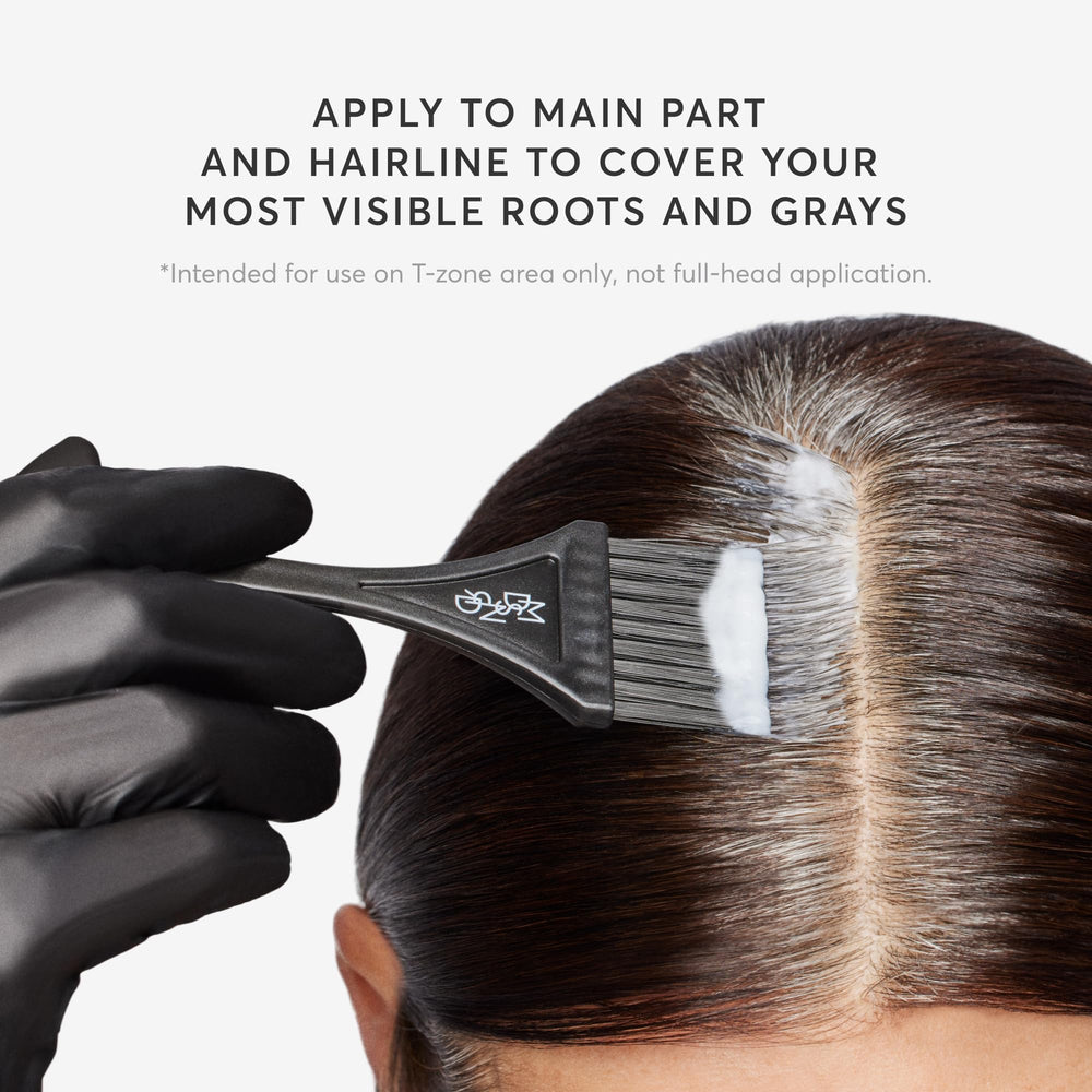 Keratin, argan oil, and conditioning agents nourish hair during color treatment.