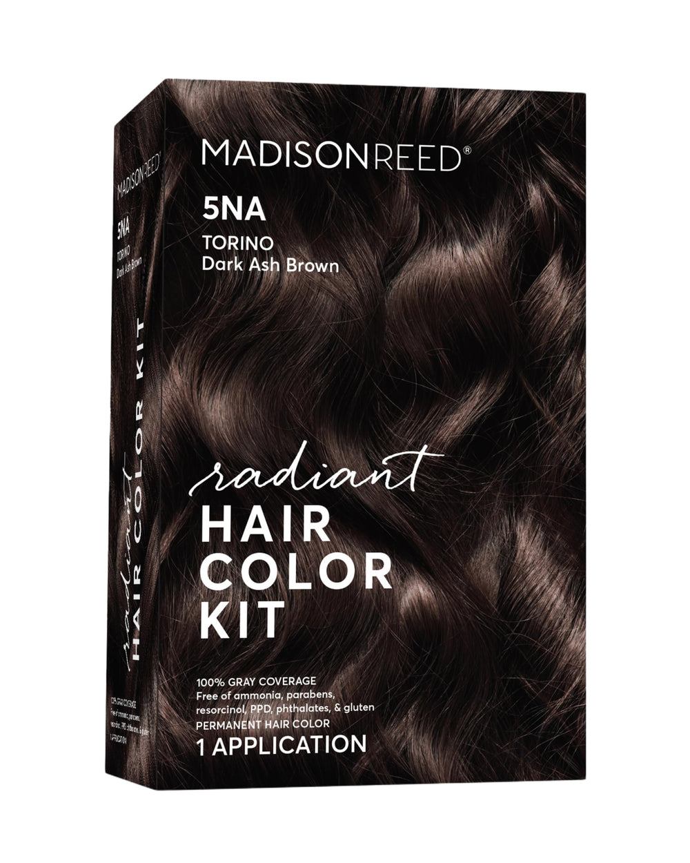 Madison Reed Radiant Color Kit 5NA cream color blends gray with a natural ash brown.