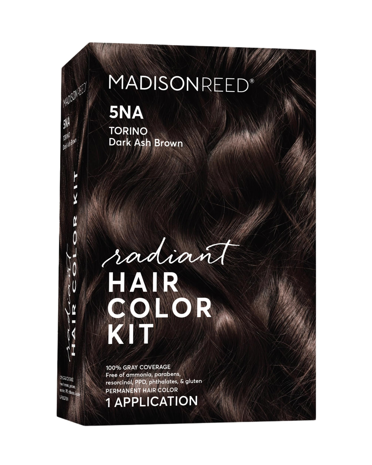 Madison Reed Radiant Color Kit 5NA cream color blends gray with a natural ash brown.