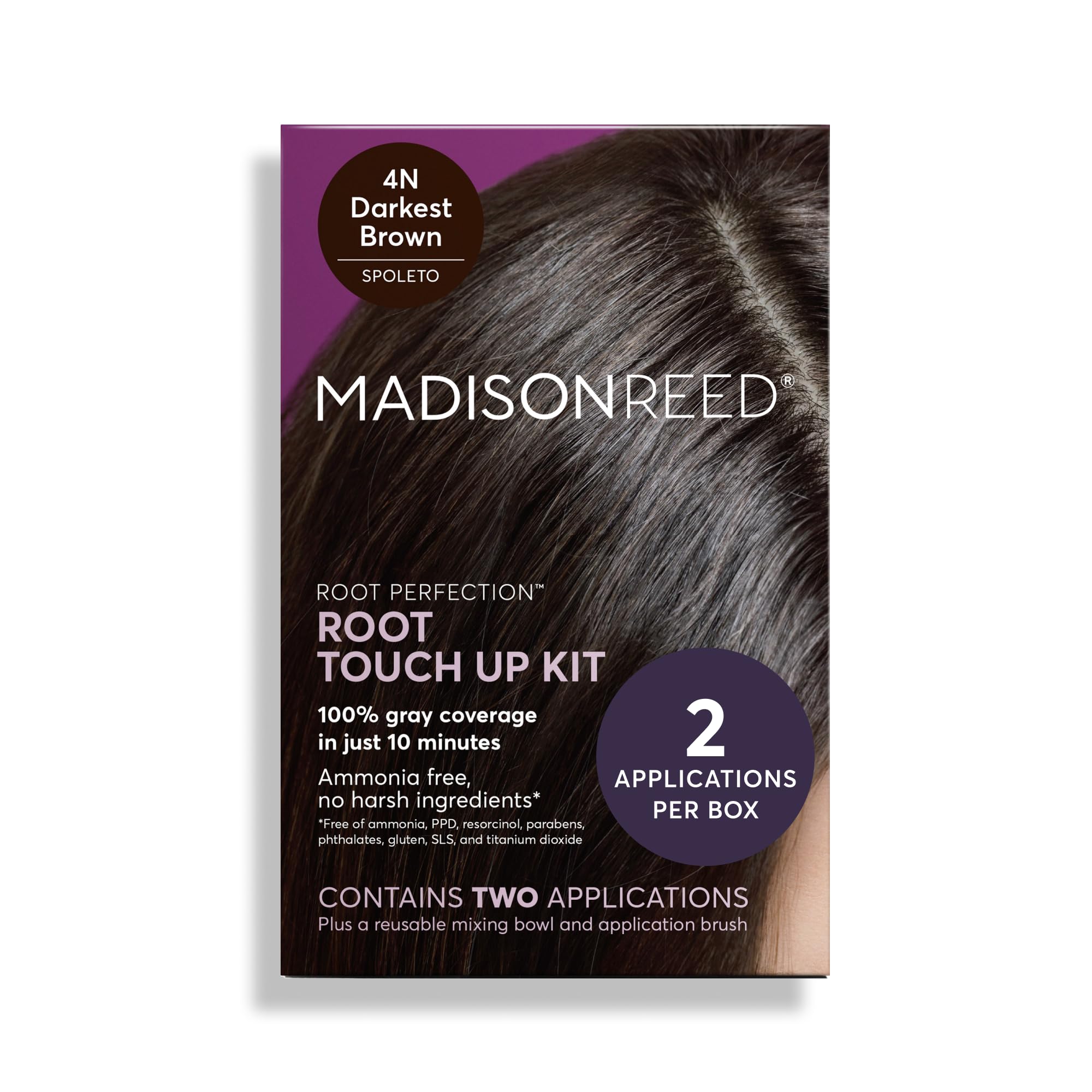 Madison Reed Root Perfection application demonstrates quick root touch-ups.