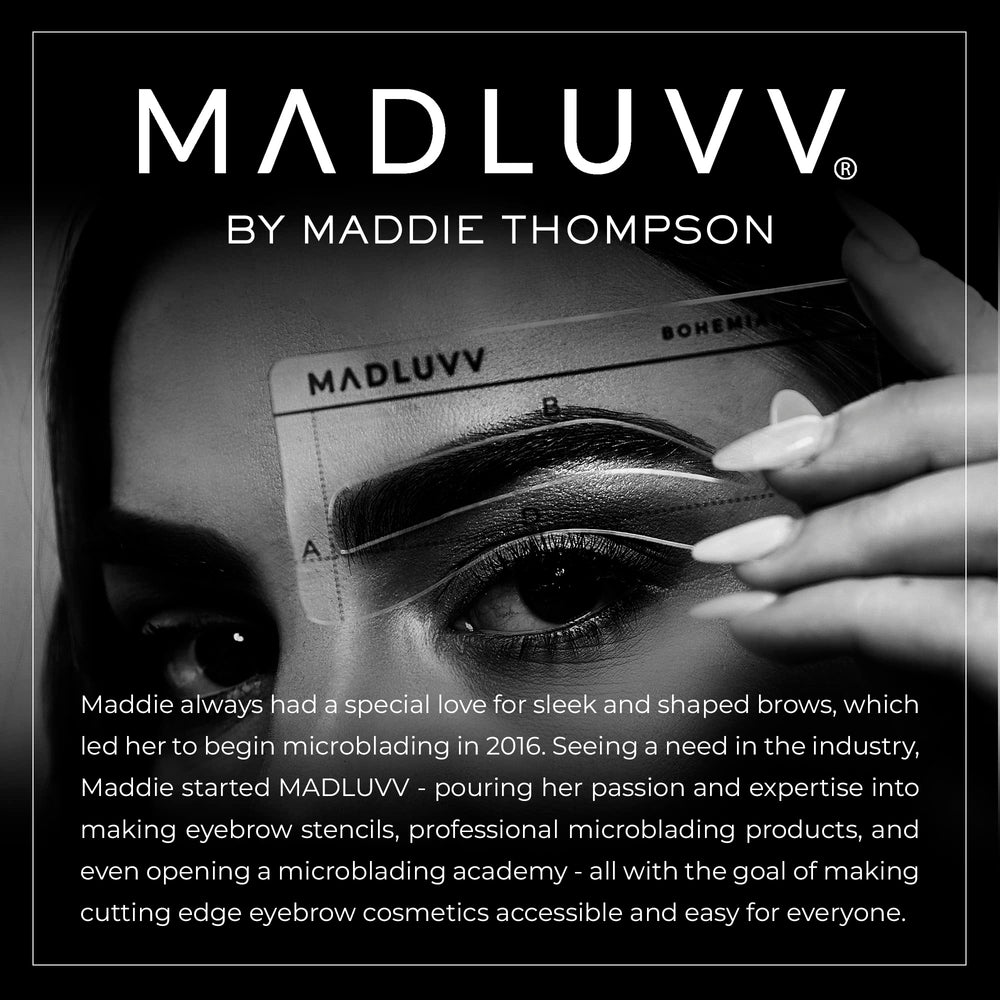 MADLUVV Brow Stamp Refill compact packaging keeps pigment secure for travel.