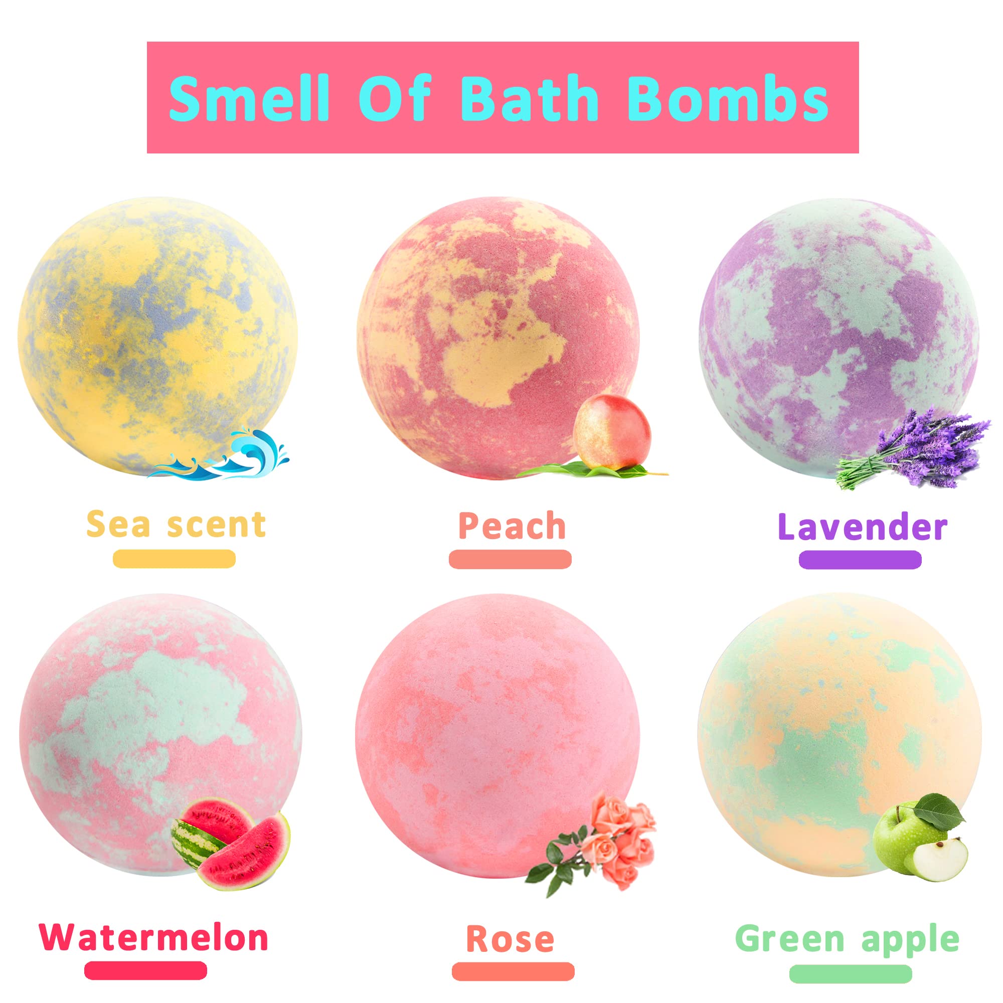 Bombas de baño naturales para niñas de MADO con colores vivos y aromas suaves.