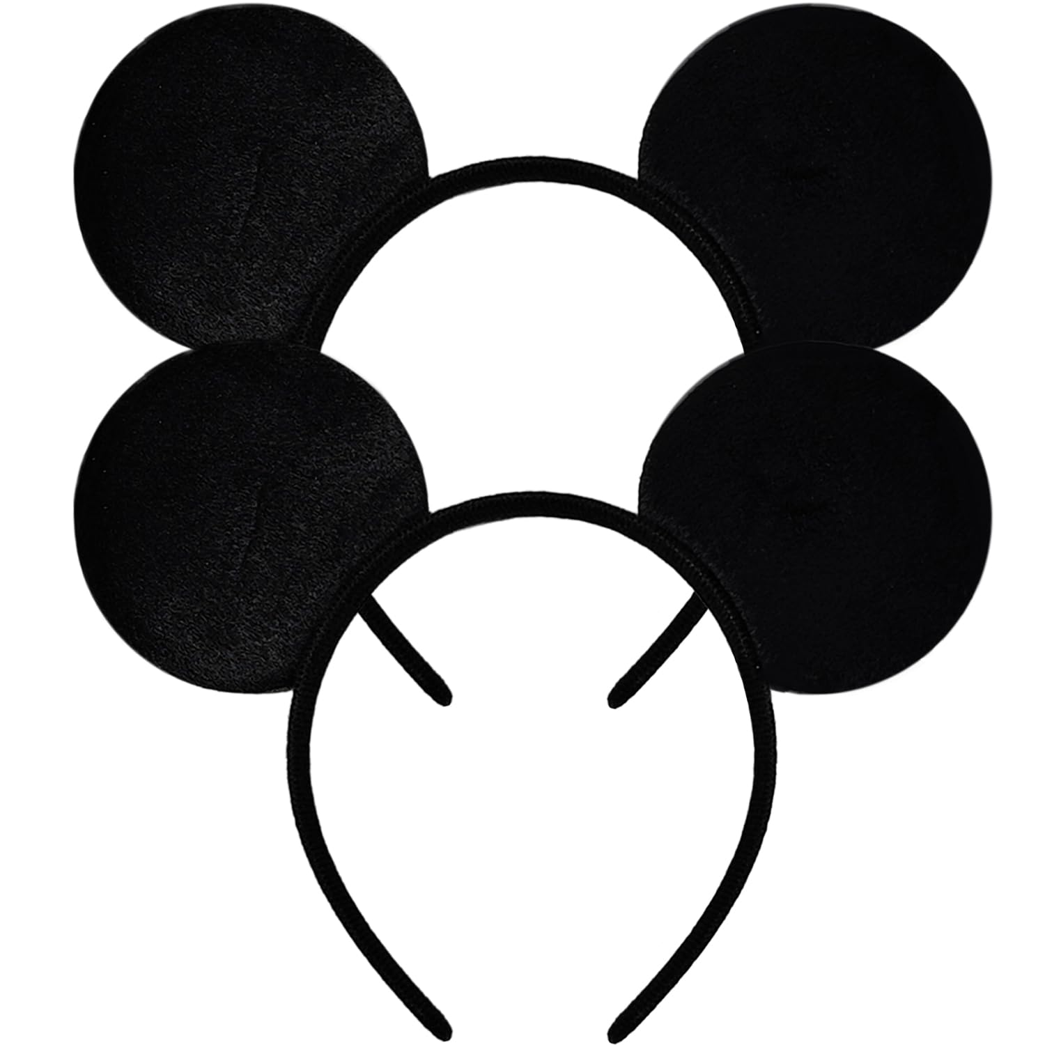 MADO mouse ears headband in black 2-pack, front view for versatile park wear.