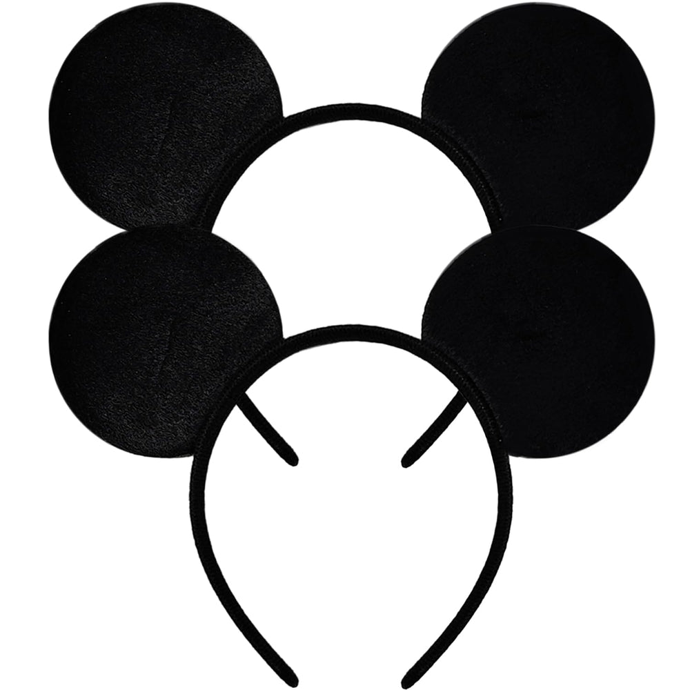 MADO mouse ears headband in black 2-pack, front view for versatile park wear.