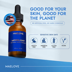 Vegan, cruelty-free Moonlight packaging highlights MAELOVE's ethical approach.