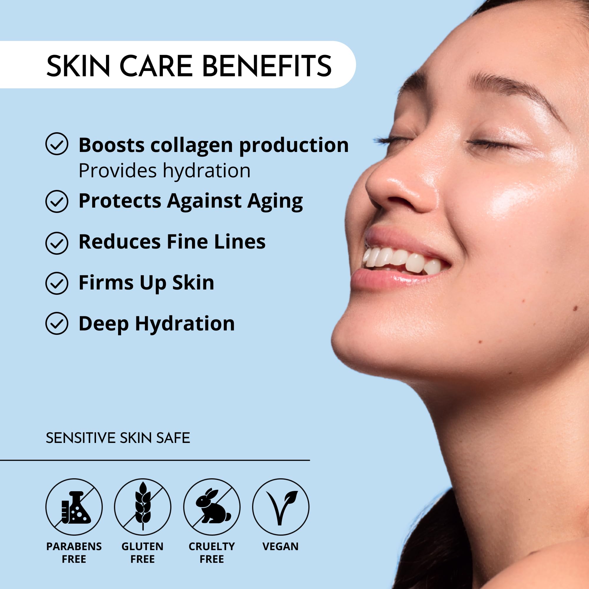 Maelove serum applied on skin suggests smooth application and absorption