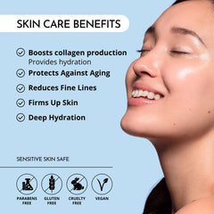 Maelove serum applied on skin suggests smooth application and absorption