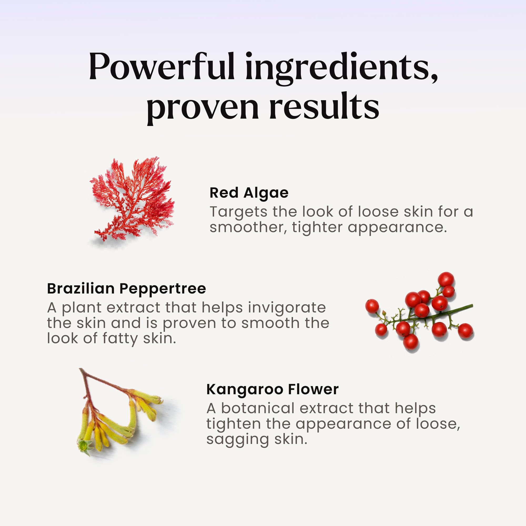Maelys B-FLEX ingredients kangaroo flower and red algae plant actives