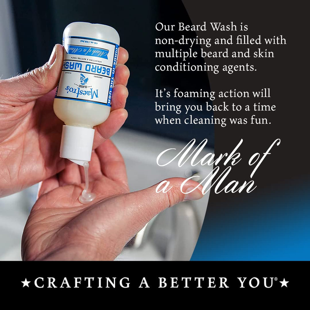 Maestro's Classic Beard Wash ingredients highlight grapefruit, black pepper and bergamot notes.