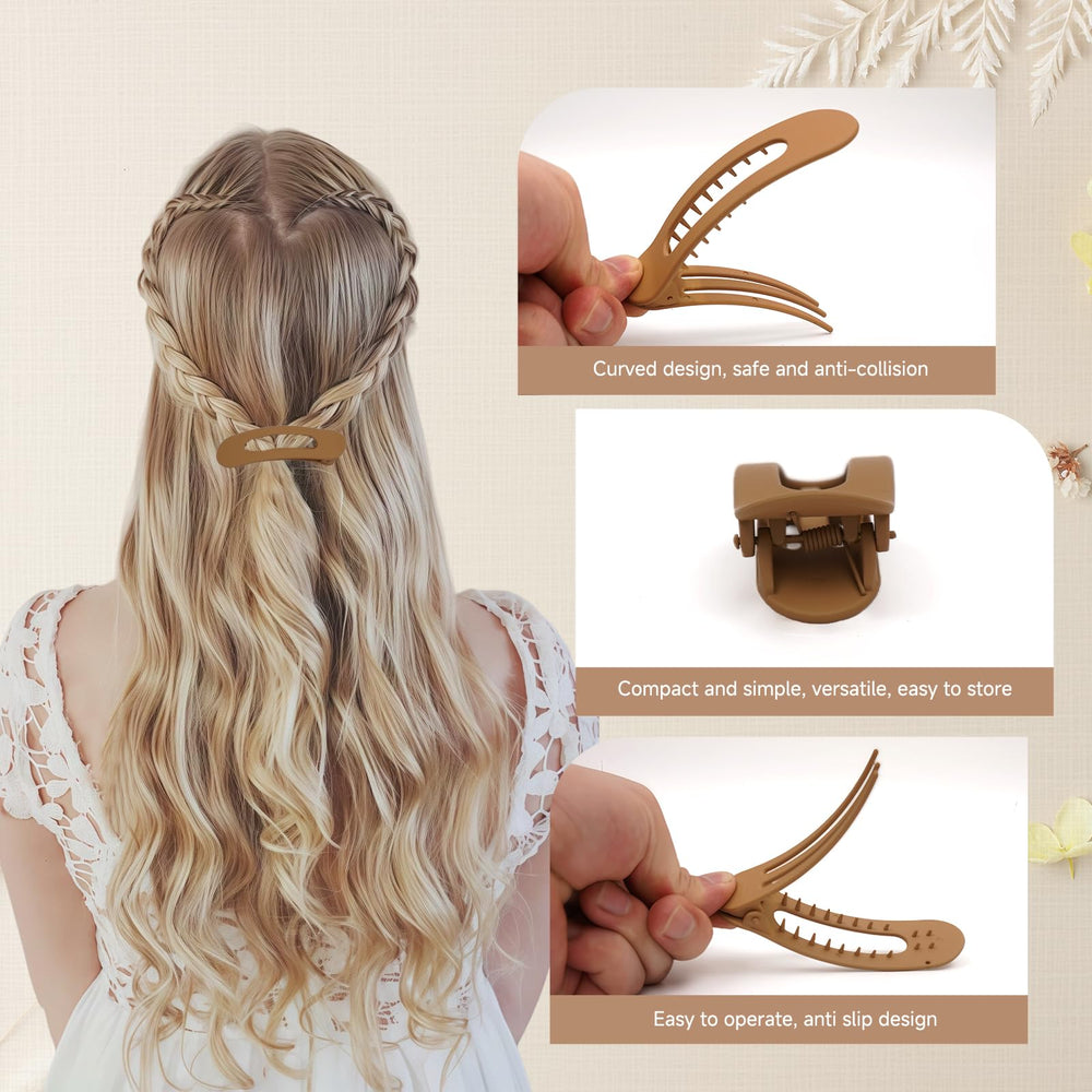 Maeups clips in half-up style showing everyday wear.
