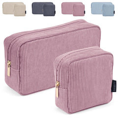 MAGEFY makeup bag 2-pack in pink keeps cosmetics organized for daily use.