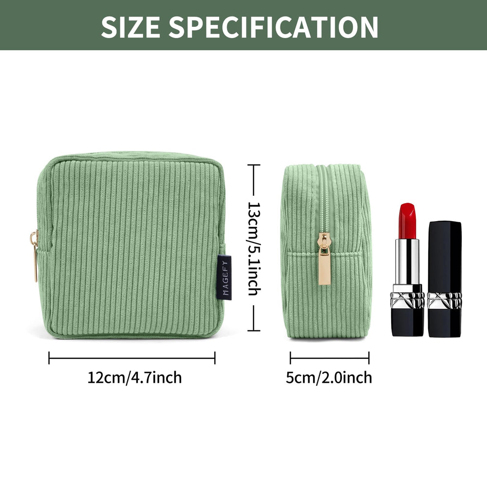 MAGEFY portable makeup bag fits in purses and travel bags for quick access.