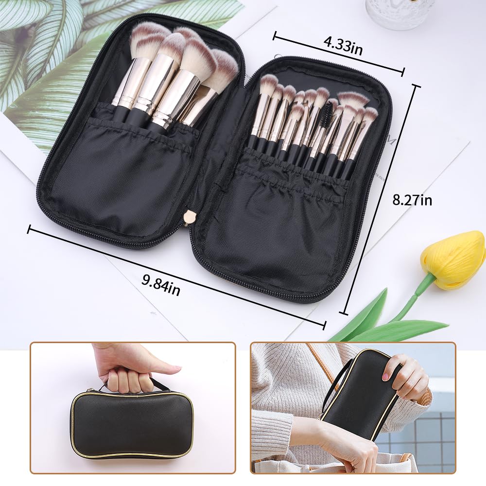 Magefy powder brush with soft bristles for natural, seamless finish.
