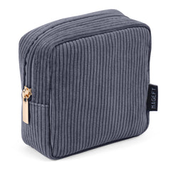 MAGEFY Small Makeup Bag DeepGrey front view for compact travel-friendly storage.