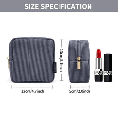 MAGEFY Small Makeup Bag DeepGrey interior pockets help organize cosmetics.