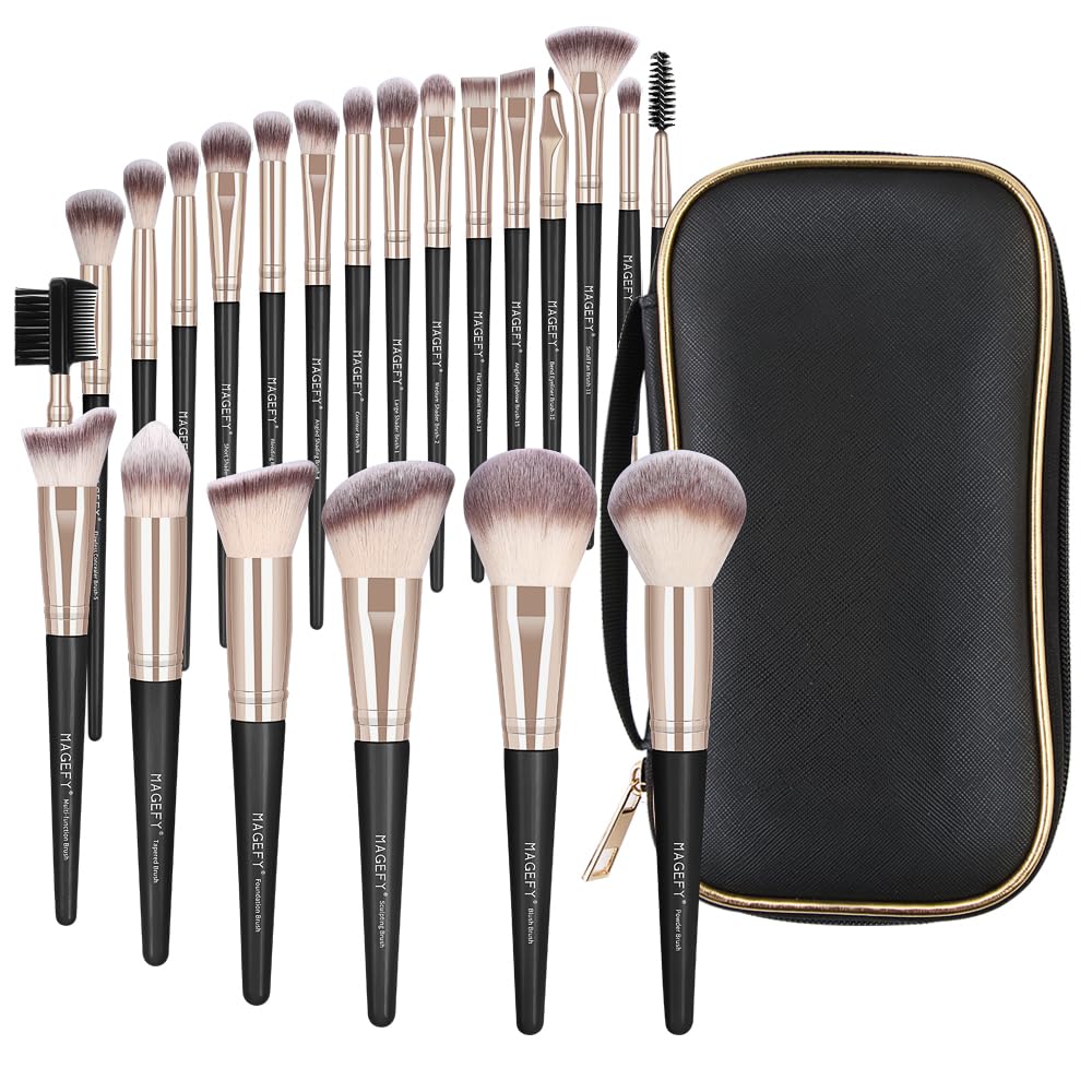 Magefy travel case keeps brushes protected and organized during trips.