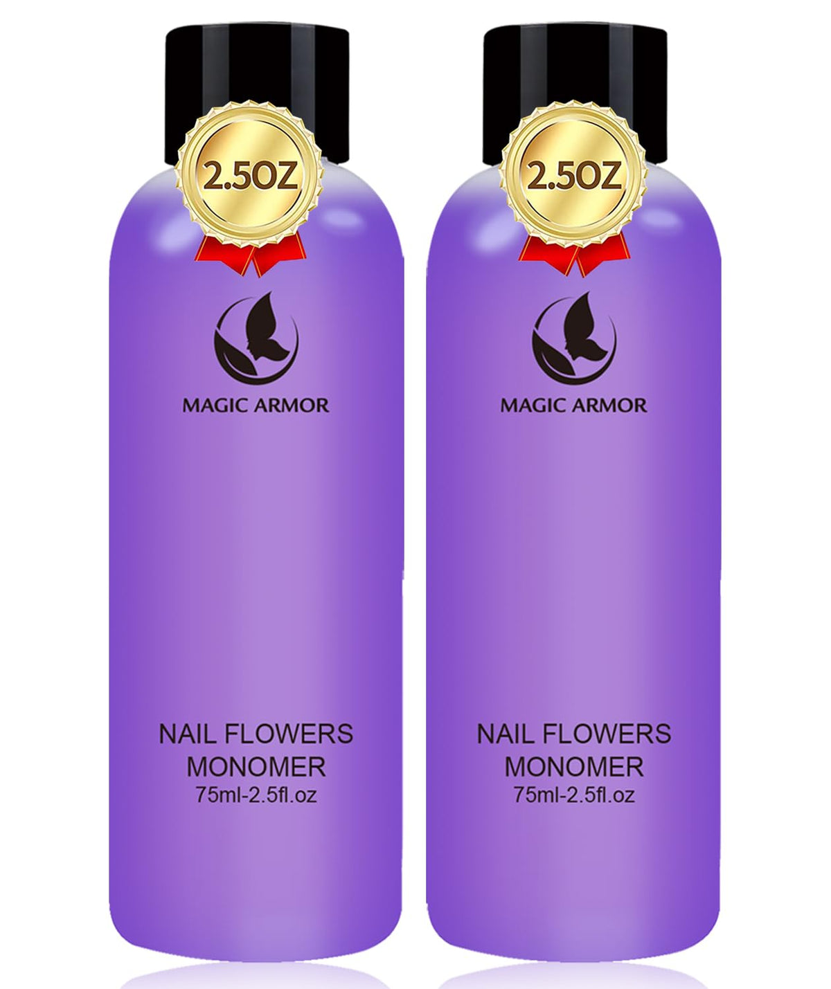 MAGIC ARMOR liquido acrílico 150 ml, frente del frasco, claridad de color para uñas.