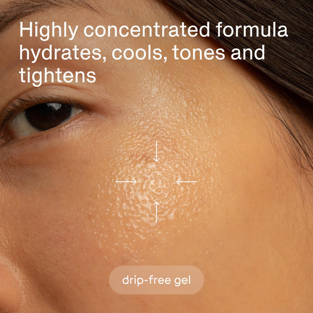 Face application with Magic Molecule spray delivering a soft mist