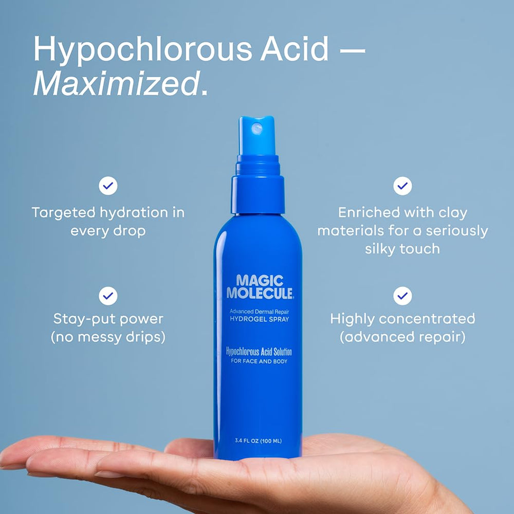 Hands and torso covered by Magic Molecule hydrogel spray