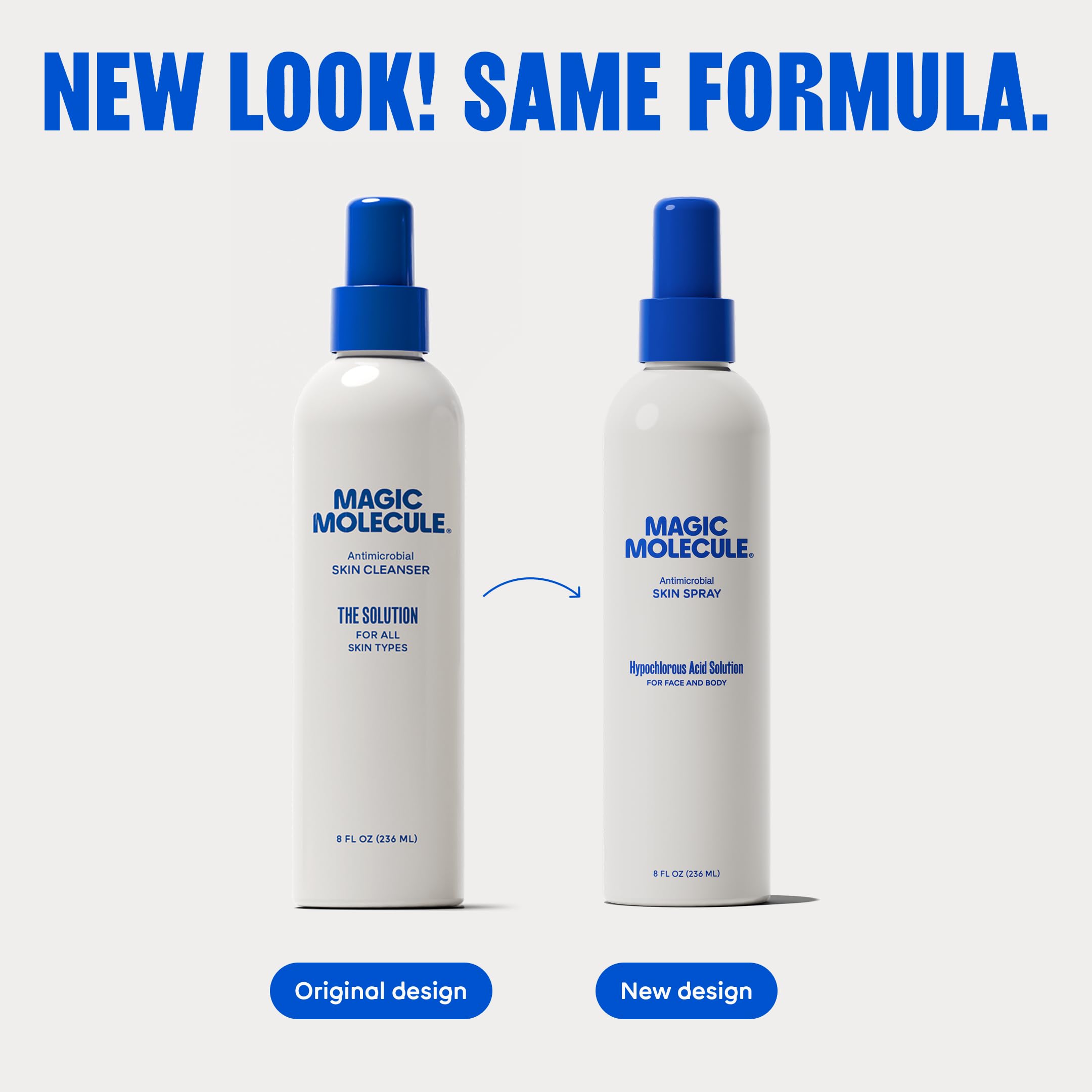 Magic Molecule Skin Cleanser mist on skin provides refreshing, non-greasy feel