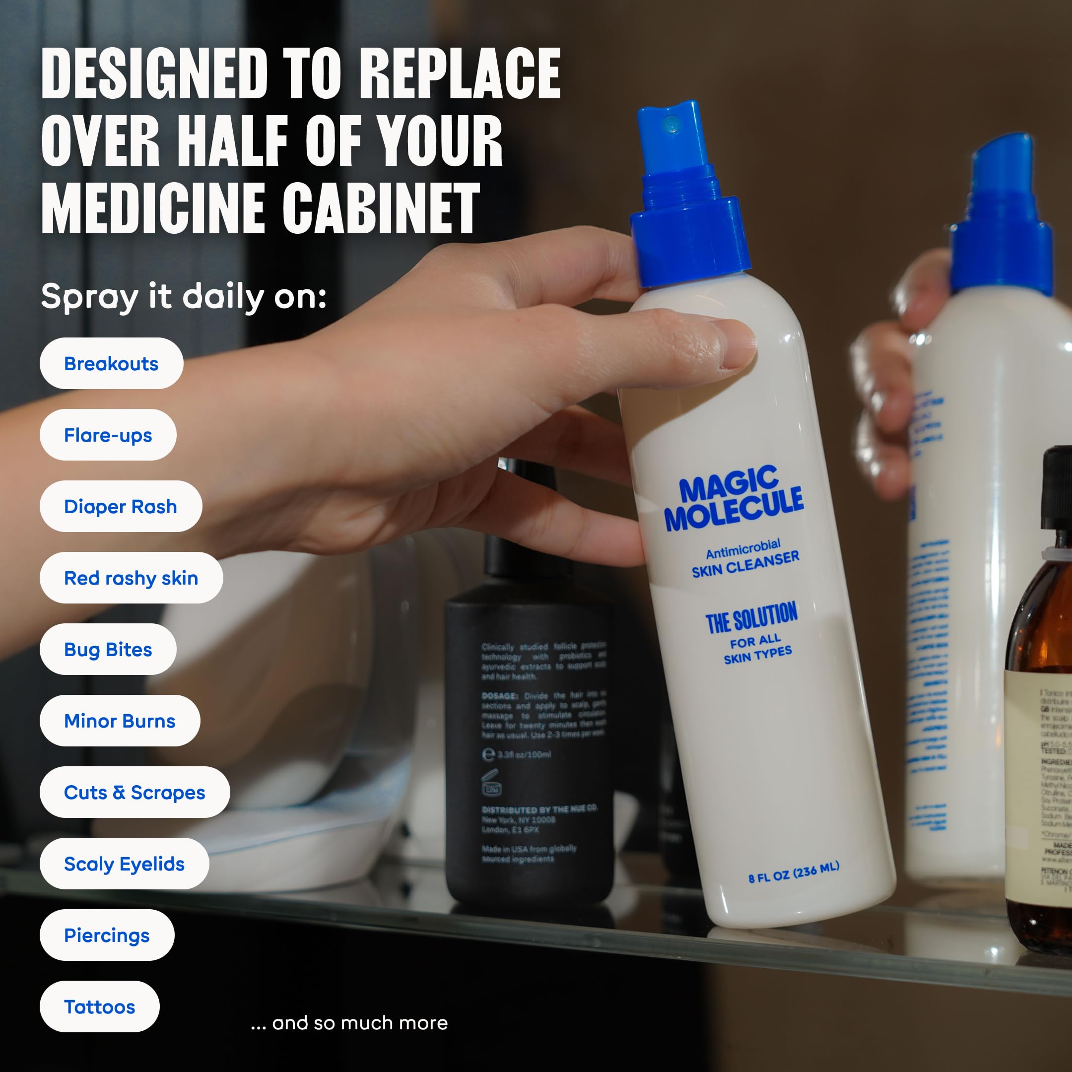 Magic Molecule Skin Cleanser pack shows convenient triple-pack for ongoing care