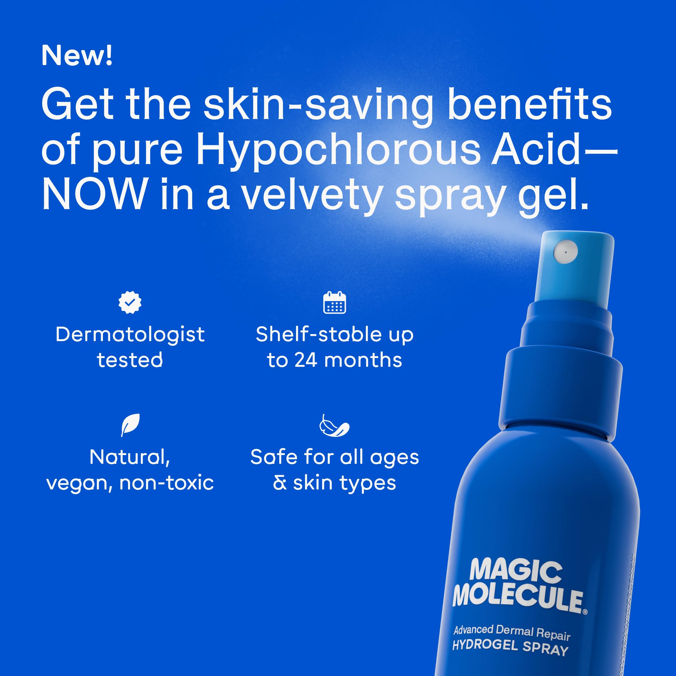 Velvety hydrogel texture close-up from Magic Molecule spray