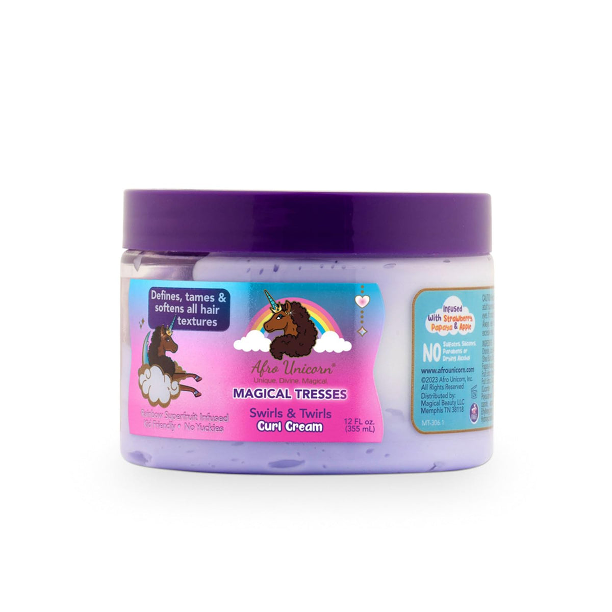MAGICAL TRESSES Swirls & Twirls curl cream bottle for hydration across all curls