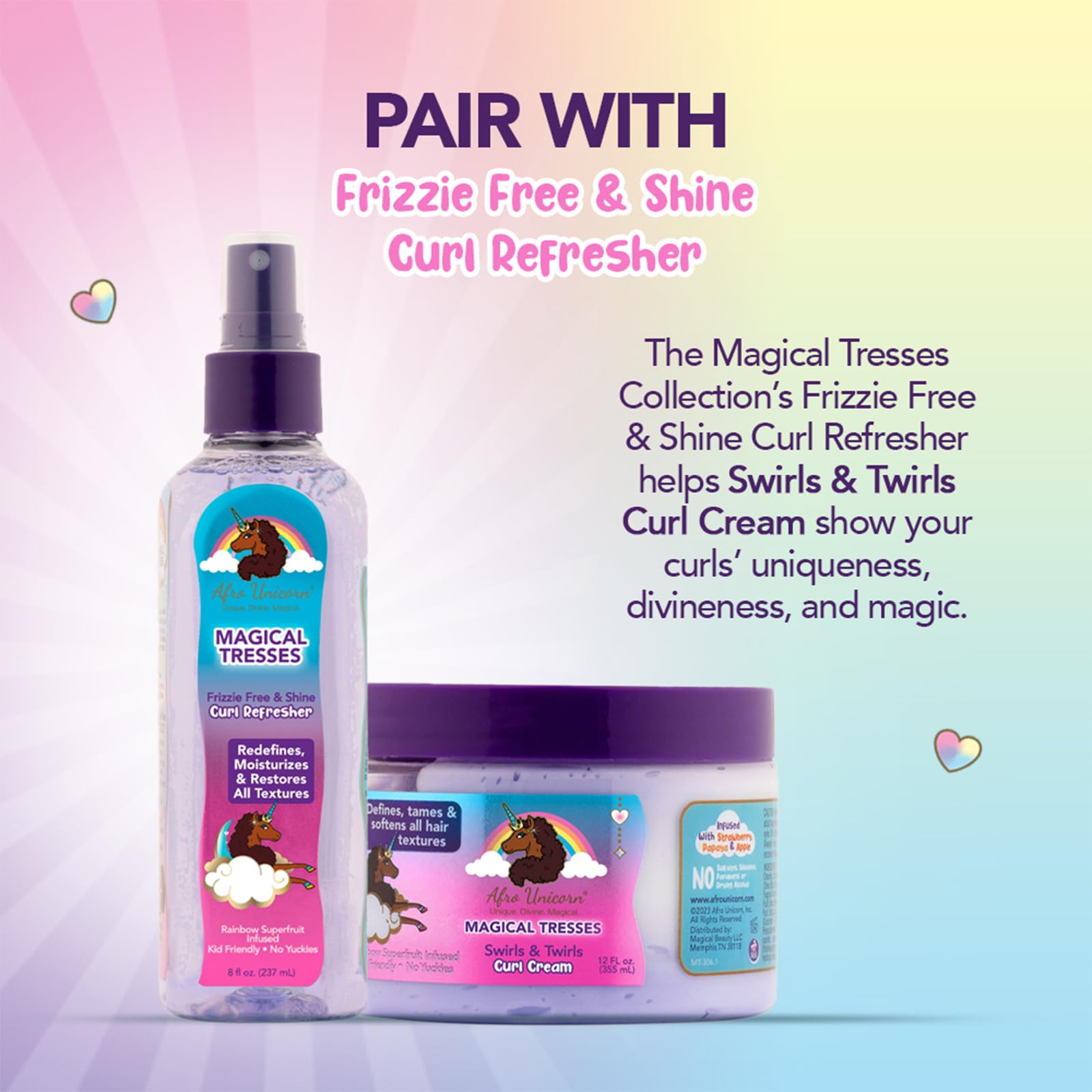 MAGICAL TRESSES Swirls & Twirls kid-friendly packaging for safe family use