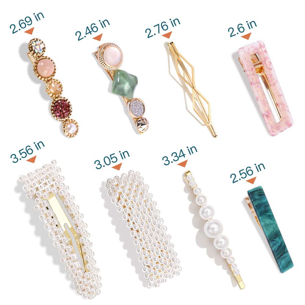 Magicsky alligator bobby pin keeps hair secure with metallic detail.