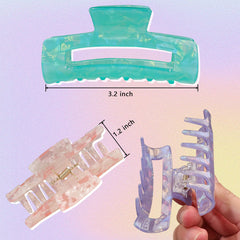 Magicsky clip rectangular crema, estilo discreto y elegante para oficina o casa.
