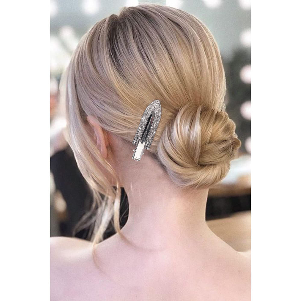 Magicsky metal flat barrette delivers durable shine.
