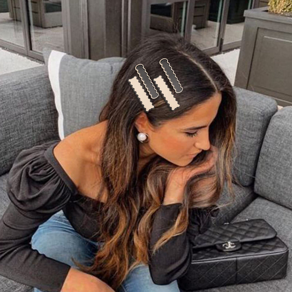 Magicsky minimalist checkerboard hairpin suits office and casual styles.