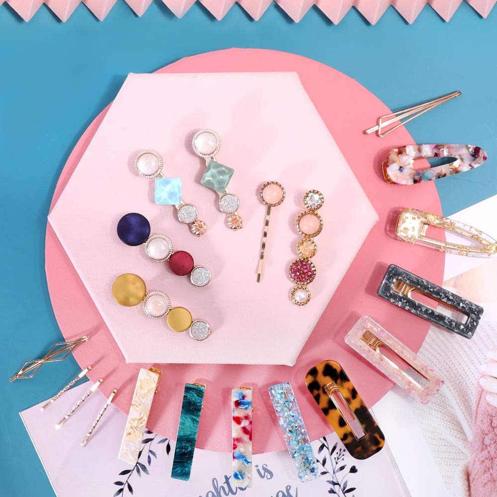 Magicsky multicolor hair clips set offers playful variety for outfits.