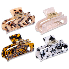 Magicsky pinzas pelo garra leopardo marrón para recogidos con estilo.