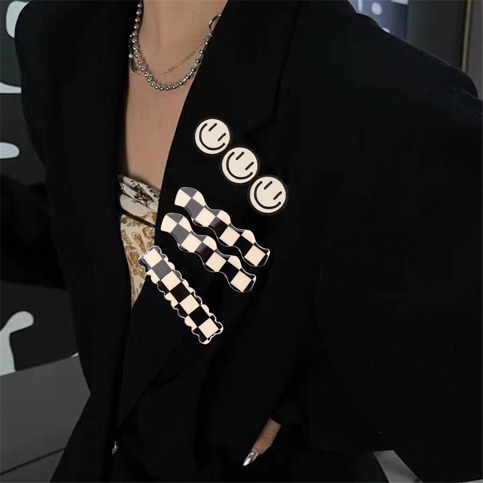 Magicsky smiling-face pattern hair clip brightens daily routines.