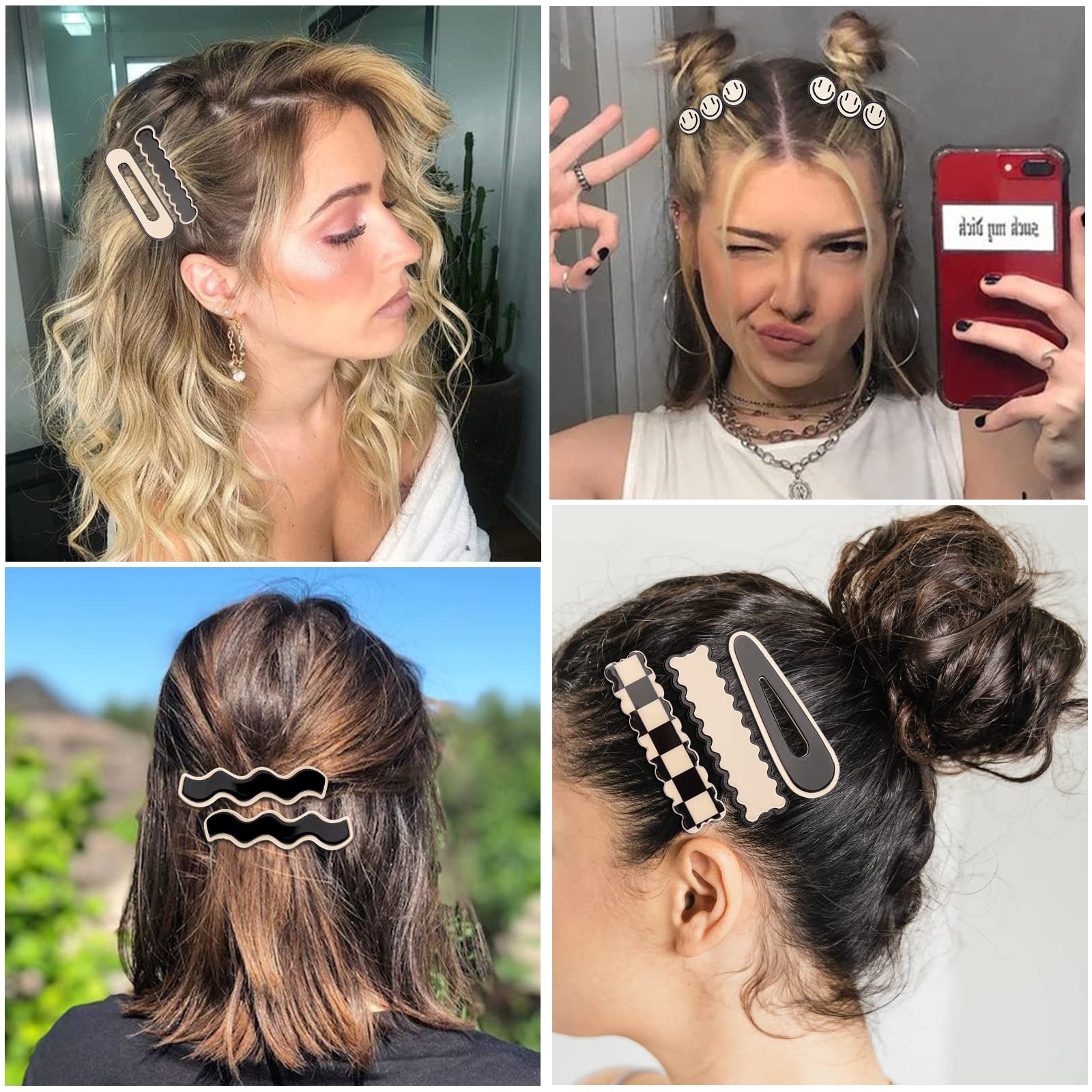 Magicsky wave pattern hair clip adds subtle elegance to daily looks.