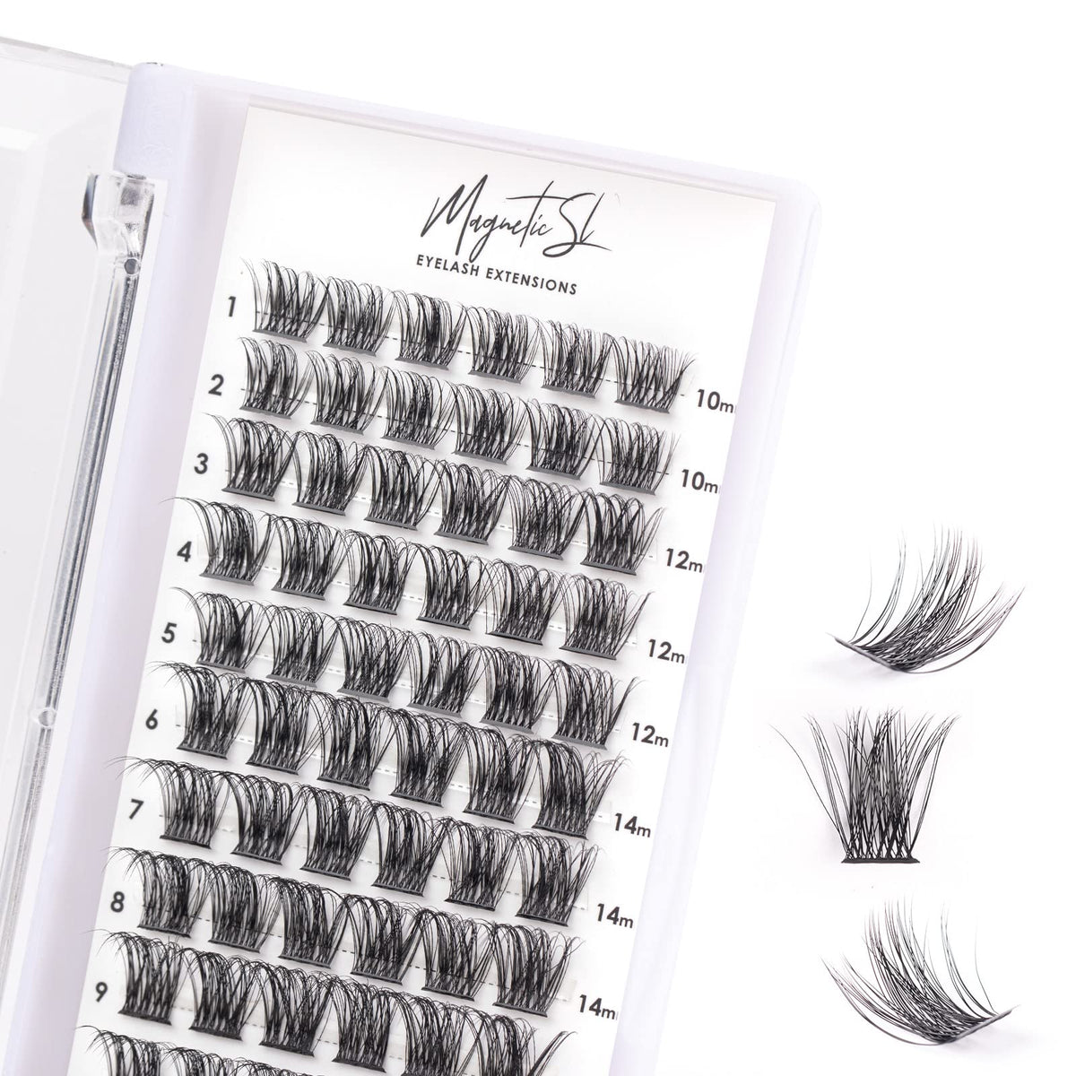 Magnetic SL cluster lashes 72 clusters for customizable DIY lash styles.