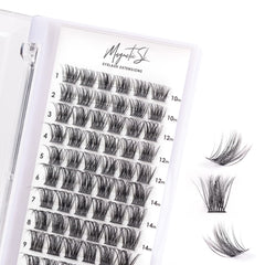 Magnetic SL cluster lashes 72 clusters for customizable DIY lash styles.