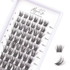 Magnetic SL Cluster Lashes 72-tray for at home DIY extensions.