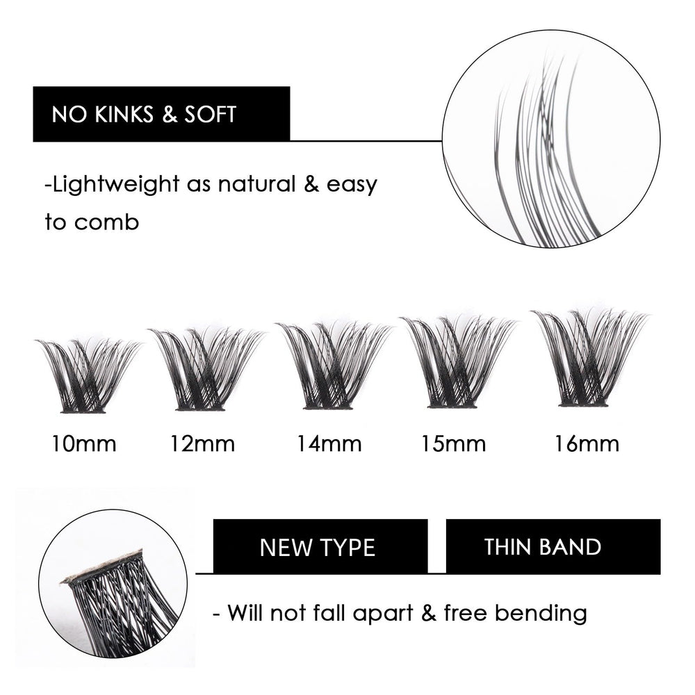 Magnetic SL cluster lashes soft matte dark for comfortable lash fullness.