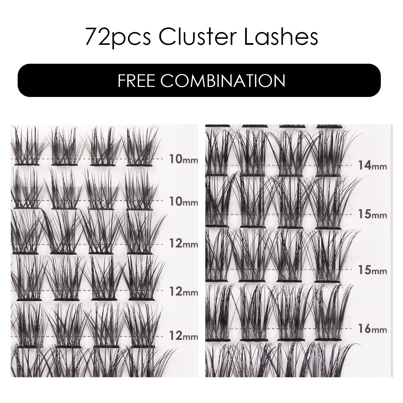 Magnetic SL vegan matte dark clusters blend naturally with lashes.