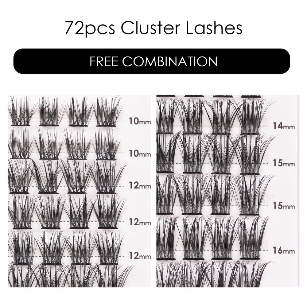 Magnetic SL vegan matte dark clusters blend naturally with lashes.