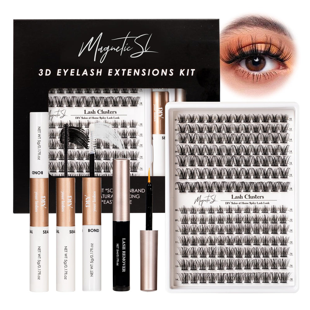 Magnetic SL lash clusters M34 10mm close-up for natural daily volume