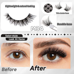 Magnetic SL lash clusters M35 16mm dramatic curl for evening looks