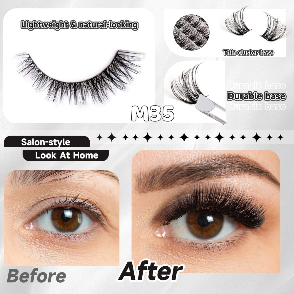 Magnetic SL lash clusters M34 18mm bold effect for voluminous eyes