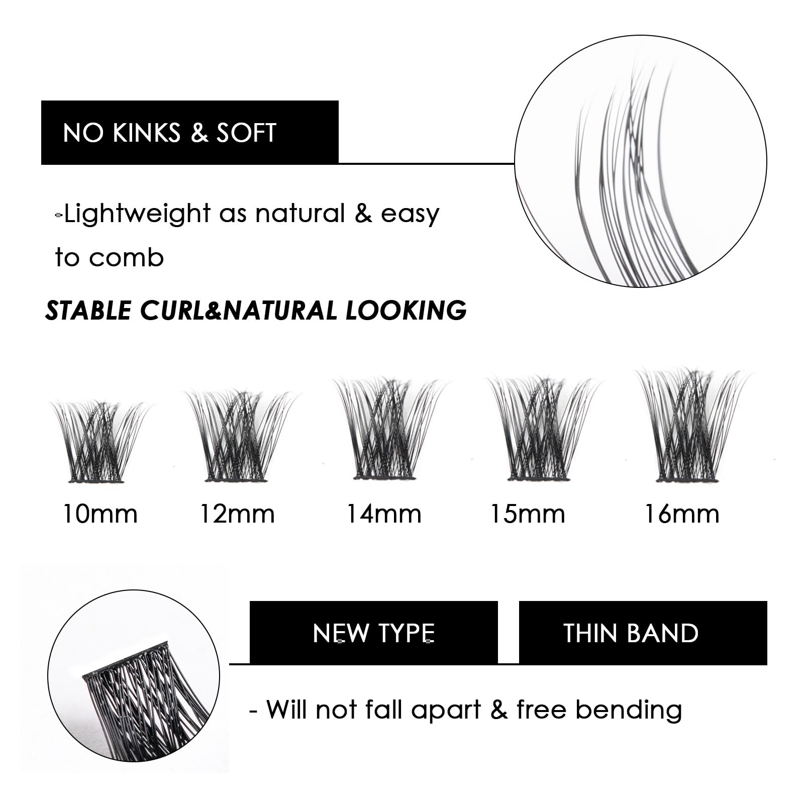 Magnetic SL natural-look clusters deliver a light, comfortable daily wear.