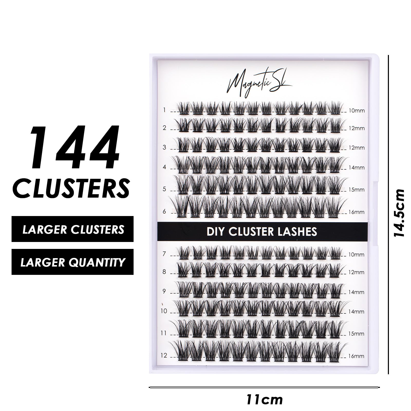Magnetic SL Lash Clusters natural look for lightweight, comfortable wear.