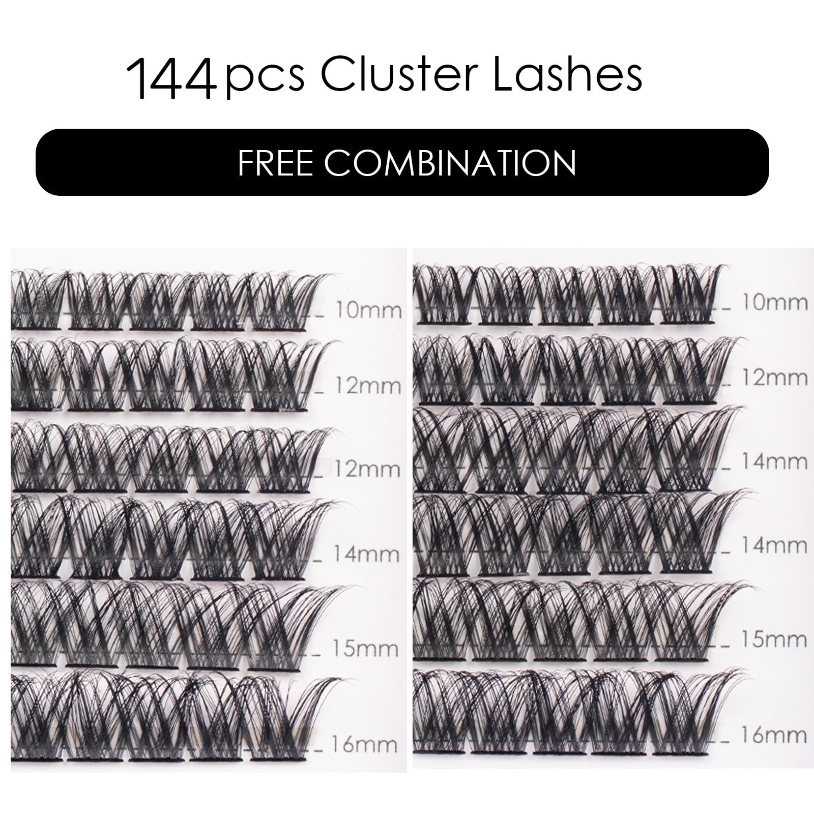 Magnetic SL lash clusters with tweezers for precise at-home application.