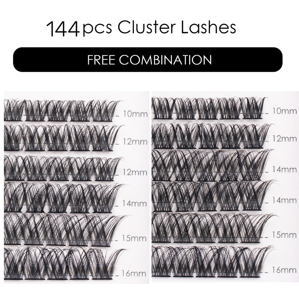 Magnetic SL lash clusters with tweezers for precise at-home application.